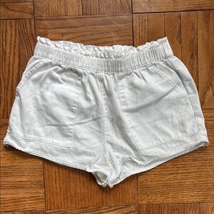 Crewcuts White Ruffled Paperbag Waist Shorts